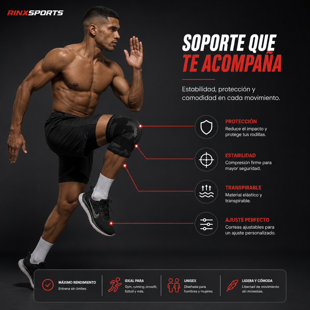 RINXSPORTS Rodillera Élite™