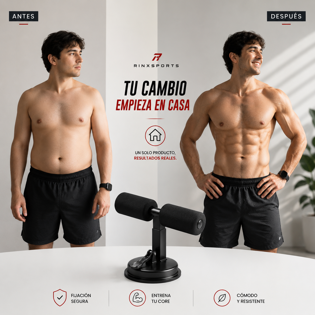 Soporte para abdominales con ventosa